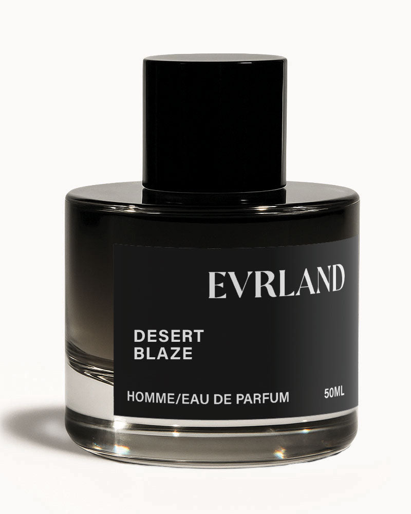 Evrland Desert Blaze perfume bottle on a white background