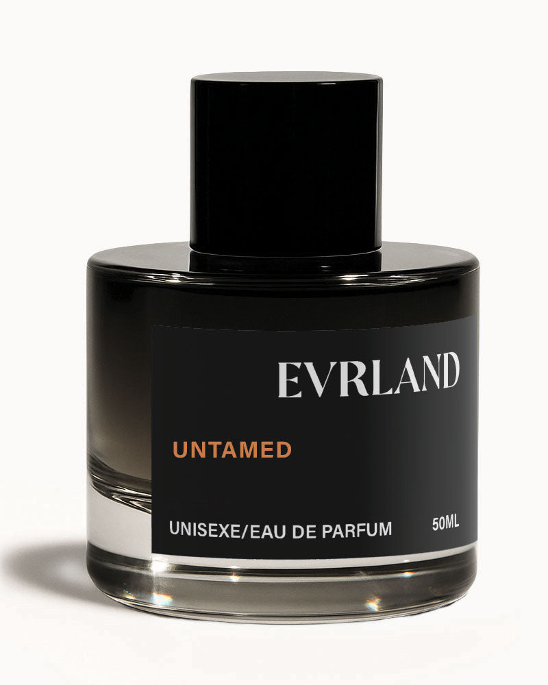 Evrland Untamed perfume bottle on a white background